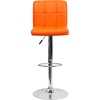 image:imageFlash Furniture Kathleen Contemporary Black Quilted Vinyl Adjustable Height Barstool with Chrome BaseOrange