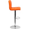 image:imageFlash Furniture Kathleen Contemporary Black Quilted Vinyl Adjustable Height Barstool with Chrome BaseOrange