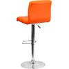 image:imageFlash Furniture Kathleen Contemporary Black Quilted Vinyl Adjustable Height Barstool with Chrome BaseOrange