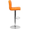 image:imageFlash Furniture Kathleen Contemporary Black Quilted Vinyl Adjustable Height Barstool with Chrome BaseOrange