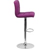 image:imageFlash Furniture Kathleen Contemporary Black Quilted Vinyl Adjustable Height Barstool with Chrome BasePurple