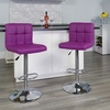 image:imageFlash Furniture Kathleen Contemporary Black Quilted Vinyl Adjustable Height Barstool with Chrome BasePurple