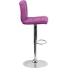 image:imageFlash Furniture Kathleen Contemporary Black Quilted Vinyl Adjustable Height Barstool with Chrome BasePurple