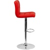 image:imageFlash Furniture Kathleen Contemporary Black Quilted Vinyl Adjustable Height Barstool with Chrome BaseRed