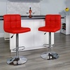 image:imageFlash Furniture Kathleen Contemporary Black Quilted Vinyl Adjustable Height Barstool with Chrome BaseRed