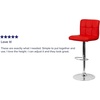 image:imageFlash Furniture Kathleen Contemporary Black Quilted Vinyl Adjustable Height Barstool with Chrome BaseRed