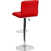 image:imageFlash Furniture Kathleen Contemporary Black Quilted Vinyl Adjustable Height Barstool with Chrome BaseRed