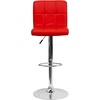 image:imageFlash Furniture Kathleen Contemporary Black Quilted Vinyl Adjustable Height Barstool with Chrome BaseRed