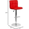 image:imageFlash Furniture Kathleen Contemporary Black Quilted Vinyl Adjustable Height Barstool with Chrome BaseRed