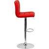 image:imageFlash Furniture Kathleen Contemporary Black Quilted Vinyl Adjustable Height Barstool with Chrome BaseRed