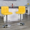 image:imageFlash Furniture Kathleen Contemporary Black Quilted Vinyl Adjustable Height Barstool with Chrome BaseYellow