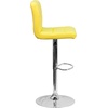 image:imageFlash Furniture Kathleen Contemporary Black Quilted Vinyl Adjustable Height Barstool with Chrome BaseYellow