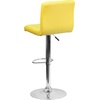 image:imageFlash Furniture Kathleen Contemporary Black Quilted Vinyl Adjustable Height Barstool with Chrome BaseYellow