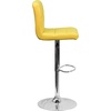 image:imageFlash Furniture Kathleen Contemporary Black Quilted Vinyl Adjustable Height Barstool with Chrome BaseYellow