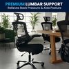 image:imageFlash Furniture Kelista HighBack Swivel Office Chair with Adjustable Lumbar Support and Seat Height Ergonomic Mesh Desk Chair BlackBlack