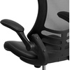image:imageFlash Furniture Kelista MidBack Swivel Office Chair with Adjustable Seat Height Ergonomic Mesh Desk Chair with LeatherSoft Seat BlackBlack LeathersoftMesh
