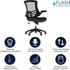 image:imageFlash Furniture Kelista MidBack Swivel Office Chair with Adjustable Seat Height Ergonomic Mesh Desk Chair with LeatherSoft Seat BlackBlack LeathersoftMesh