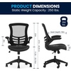 image:imageFlash Furniture Kelista MidBack Swivel Office Chair with Adjustable Seat Height Ergonomic Mesh Desk Chair with LeatherSoft Seat BlackBlack LeathersoftMesh