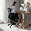 image:imageFlash Furniture Kelista MidBack Swivel Office Chair with Adjustable Seat Height Ergonomic Mesh Desk Chair with LeatherSoft Seat BlackBlack LeathersoftMesh