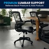 image:imageFlash Furniture Kelista MidBack Swivel Office Chair with Adjustable Seat Height Ergonomic Mesh Desk Chair with LeatherSoft Seat BlackBlack LeathersoftMesh