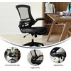 image:imageFlash Furniture Kelista MidBack Swivel Office Chair with Adjustable Seat Height Ergonomic Mesh Desk Chair with LeatherSoft Seat BlackBlack LeathersoftMesh