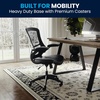 image:imageFlash Furniture Kelista MidBack Swivel Office Chair with Adjustable Seat Height Ergonomic Mesh Desk Chair with LeatherSoft Seat BlackBlack LeathersoftMesh