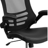 image:imageFlash Furniture Kelista MidBack Swivel Office Chair with Adjustable Seat Height Ergonomic Mesh Desk Chair with LeatherSoft Seat BlackBlack LeathersoftMesh