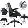 image:imageFlash Furniture Kelista MidBack Swivel Office Chair with Adjustable Seat Height Ergonomic Mesh Desk Chair with LeatherSoft Seat BlackBlack Mesh
