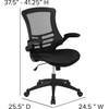 image:imageFlash Furniture Kelista MidBack Swivel Office Chair with Adjustable Seat Height Ergonomic Mesh Desk Chair with LeatherSoft Seat BlackBlack Mesh