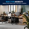 image:imageFlash Furniture Kelista MidBack Swivel Office Chair with Adjustable Seat Height Ergonomic Mesh Desk Chair with LeatherSoft Seat BlackBlack Mesh