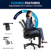 image:imageFlash Furniture Kelista MidBack Swivel Office Chair with Adjustable Seat Height Ergonomic Mesh Desk Chair with LeatherSoft Seat BlackBlack Mesh