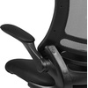 image:imageFlash Furniture Kelista MidBack Swivel Office Chair with Adjustable Seat Height Ergonomic Mesh Desk Chair with LeatherSoft Seat BlackBlack Mesh