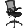 image:imageFlash Furniture Kelista MidBack Swivel Office Chair with Adjustable Seat Height Ergonomic Mesh Desk Chair with LeatherSoft Seat BlackBlack Mesh