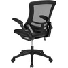 image:imageFlash Furniture Kelista MidBack Swivel Office Chair with Adjustable Seat Height Ergonomic Mesh Desk Chair with LeatherSoft Seat BlackBlack Mesh