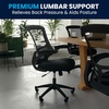 image:imageFlash Furniture Kelista MidBack Swivel Office Chair with Adjustable Seat Height Ergonomic Mesh Desk Chair with LeatherSoft Seat BlackBlack Mesh