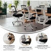 image:imageFlash Furniture Kelista MidBack Swivel Office Chair with Adjustable Seat Height Ergonomic Mesh Desk Chair with LeatherSoft Seat BlackBlack MeshWhite Frame