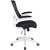 image:imageFlash Furniture Kelista MidBack Swivel Office Chair with Adjustable Seat Height Ergonomic Mesh Desk Chair with LeatherSoft Seat BlackBlack MeshWhite Frame