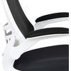 image:imageFlash Furniture Kelista MidBack Swivel Office Chair with Adjustable Seat Height Ergonomic Mesh Desk Chair with LeatherSoft Seat BlackBlack MeshWhite Frame