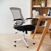image:imageFlash Furniture Kelista MidBack Swivel Office Chair with Adjustable Seat Height Ergonomic Mesh Desk Chair with LeatherSoft Seat BlackBlack MeshWhite Frame