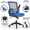 image:imageFlash Furniture Kelista MidBack Swivel Office Chair with Adjustable Seat Height Ergonomic Mesh Desk Chair with LeatherSoft Seat BlackBlue Mesh
