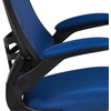 image:imageFlash Furniture Kelista MidBack Swivel Office Chair with Adjustable Seat Height Ergonomic Mesh Desk Chair with LeatherSoft Seat BlackBlue Mesh