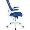 image:imageFlash Furniture Kelista MidBack Swivel Office Chair with Adjustable Seat Height Ergonomic Mesh Desk Chair with LeatherSoft Seat BlackBlue MeshWhite Frame