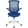image:imageFlash Furniture Kelista MidBack Swivel Office Chair with Adjustable Seat Height Ergonomic Mesh Desk Chair with LeatherSoft Seat BlackBlue MeshWhite Frame