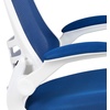 image:imageFlash Furniture Kelista MidBack Swivel Office Chair with Adjustable Seat Height Ergonomic Mesh Desk Chair with LeatherSoft Seat BlackBlue MeshWhite Frame