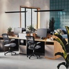 image:imageFlash Furniture Kelista MidBack Swivel Office Chair with Adjustable Seat Height Ergonomic Mesh Desk Chair with LeatherSoft Seat BlackDark Gray Mesh