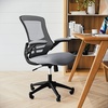 image:imageFlash Furniture Kelista MidBack Swivel Office Chair with Adjustable Seat Height Ergonomic Mesh Desk Chair with LeatherSoft Seat BlackDark Gray Mesh