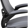 image:imageFlash Furniture Kelista MidBack Swivel Office Chair with Adjustable Seat Height Ergonomic Mesh Desk Chair with LeatherSoft Seat BlackDark Gray Mesh