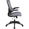 image:imageFlash Furniture Kelista MidBack Swivel Office Chair with Adjustable Seat Height Ergonomic Mesh Desk Chair with LeatherSoft Seat BlackDark Gray Mesh