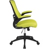 image:imageFlash Furniture Kelista MidBack Swivel Office Chair with Adjustable Seat Height Ergonomic Mesh Desk Chair with LeatherSoft Seat BlackGreen Mesh