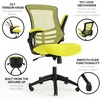 image:imageFlash Furniture Kelista MidBack Swivel Office Chair with Adjustable Seat Height Ergonomic Mesh Desk Chair with LeatherSoft Seat BlackGreen Mesh